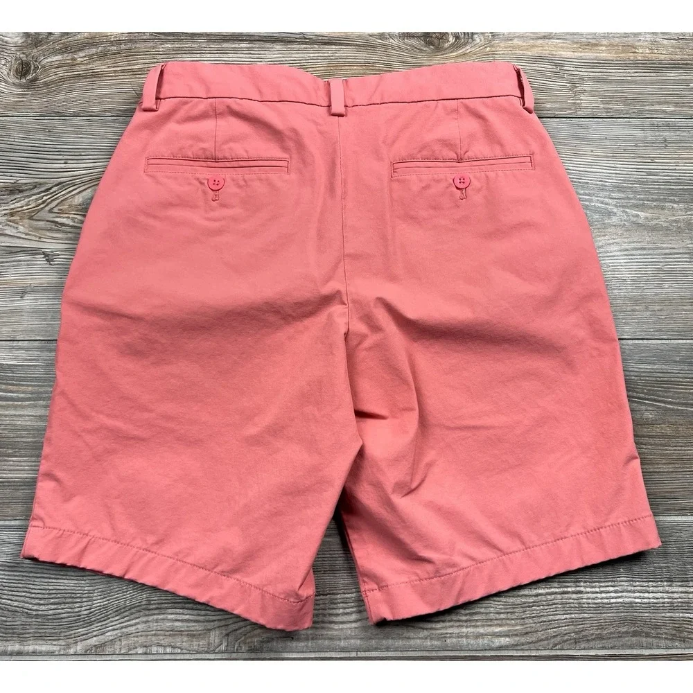 Vineyard Vines Club Short Flat Front Chino Salmon Pink Mens Size 28 Preppy STAIN